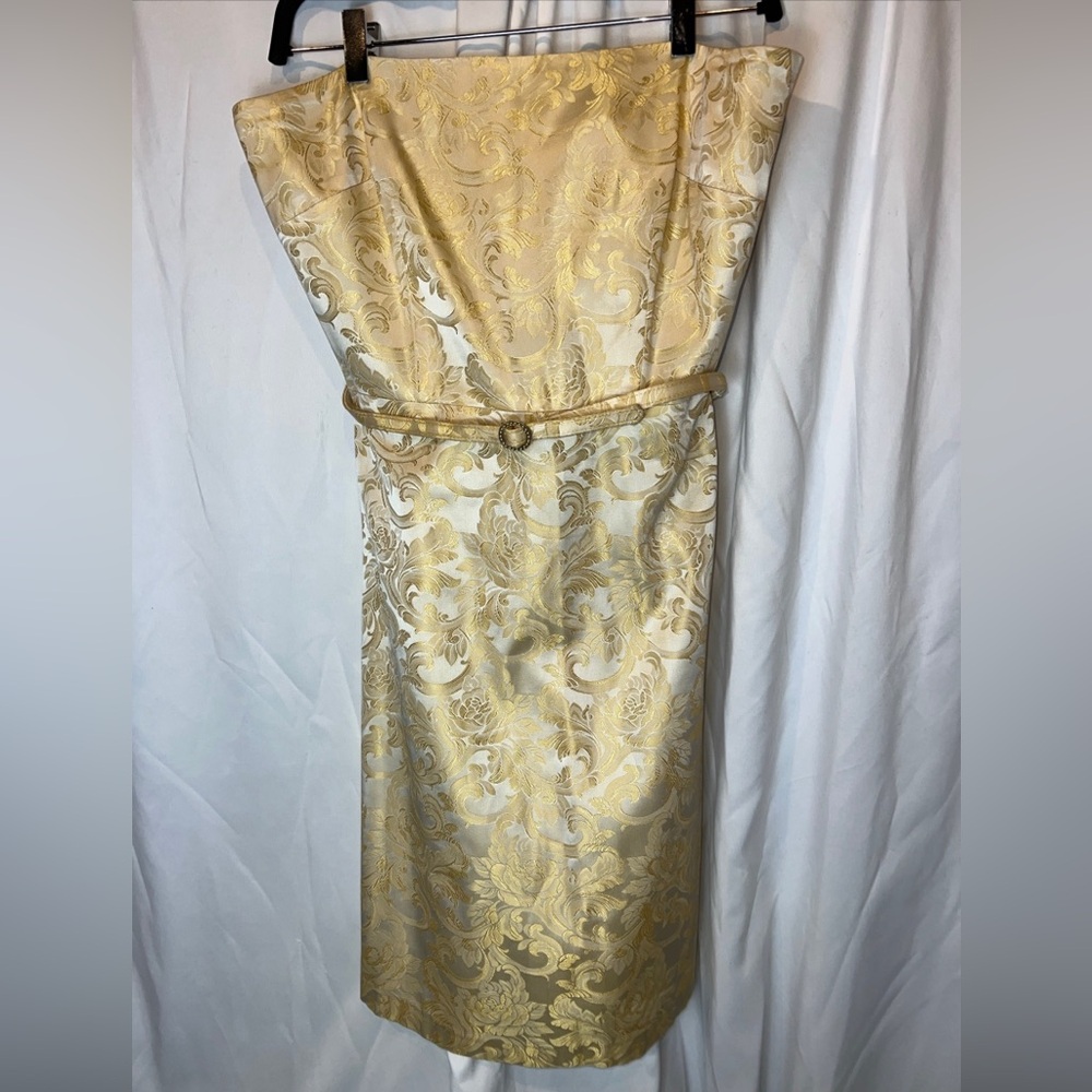 Laundry By Shelli Segal Gold Floral Dress